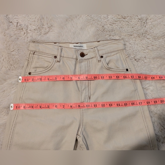 Reformation Cowboy High Rise Straight Jeans In Almond - Picture 9 of 10